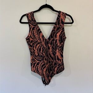 Intimately Free People Orange & Black Body Suit